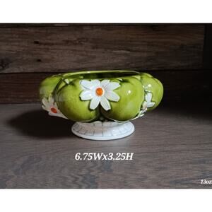 Vintage 1967 MCM Inarco Daisy And Apple Cookie Jar Canister E-2862 Retro/ NO LID